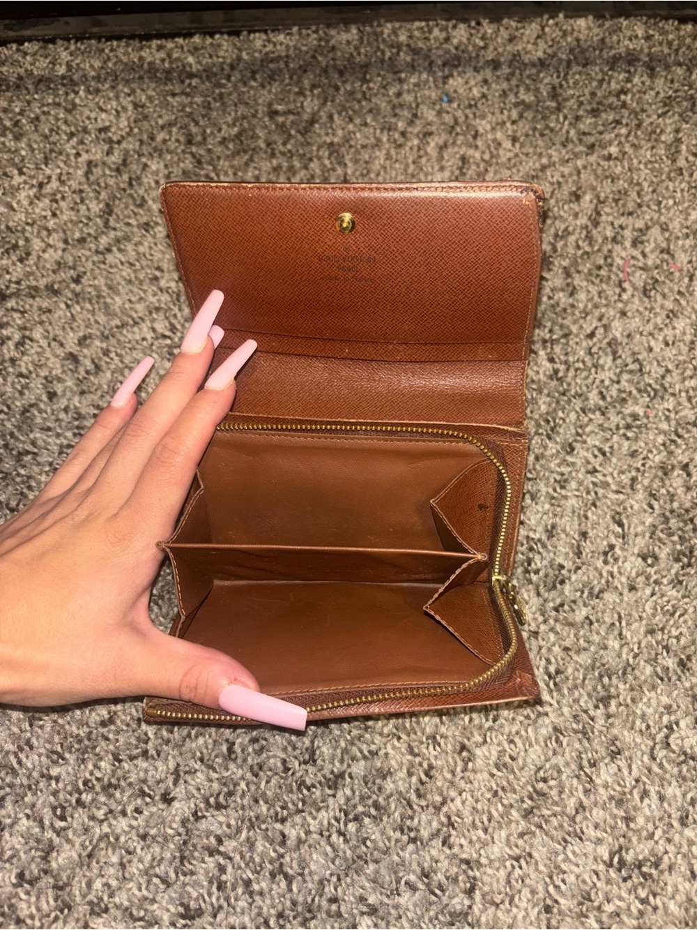 Louis Vuitton Monogram Compact Wallet in Brown and Gold Trim - Picture 6 of 7
